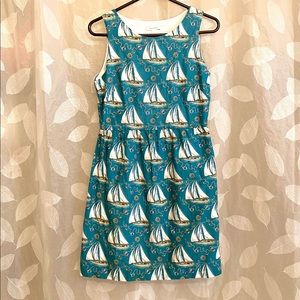 Garnet Hill cotton sailboat dress